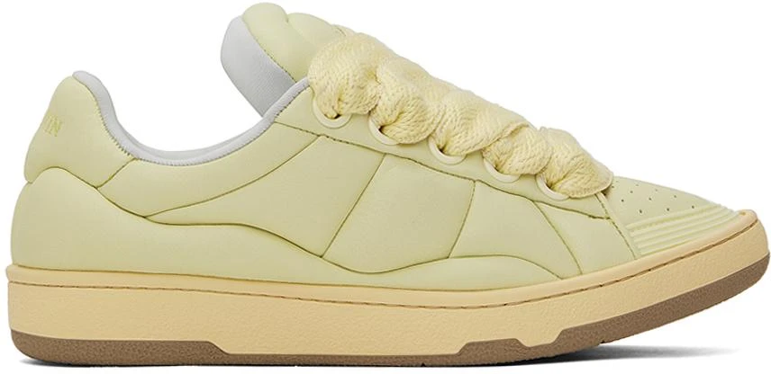 Lanvin Yellow Curb XL Leather Sneakers 1
