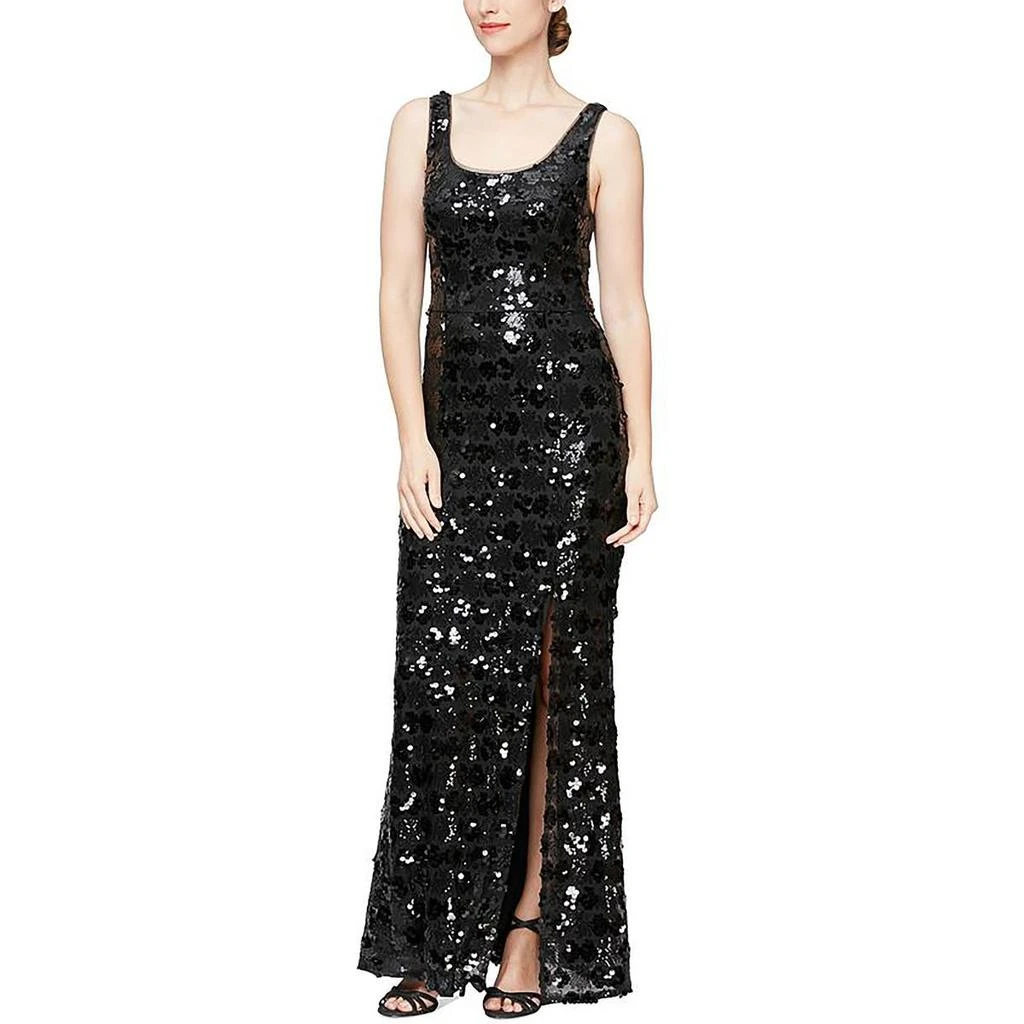 Alex & Eve Womens Sequined Formal Evening Dress 1