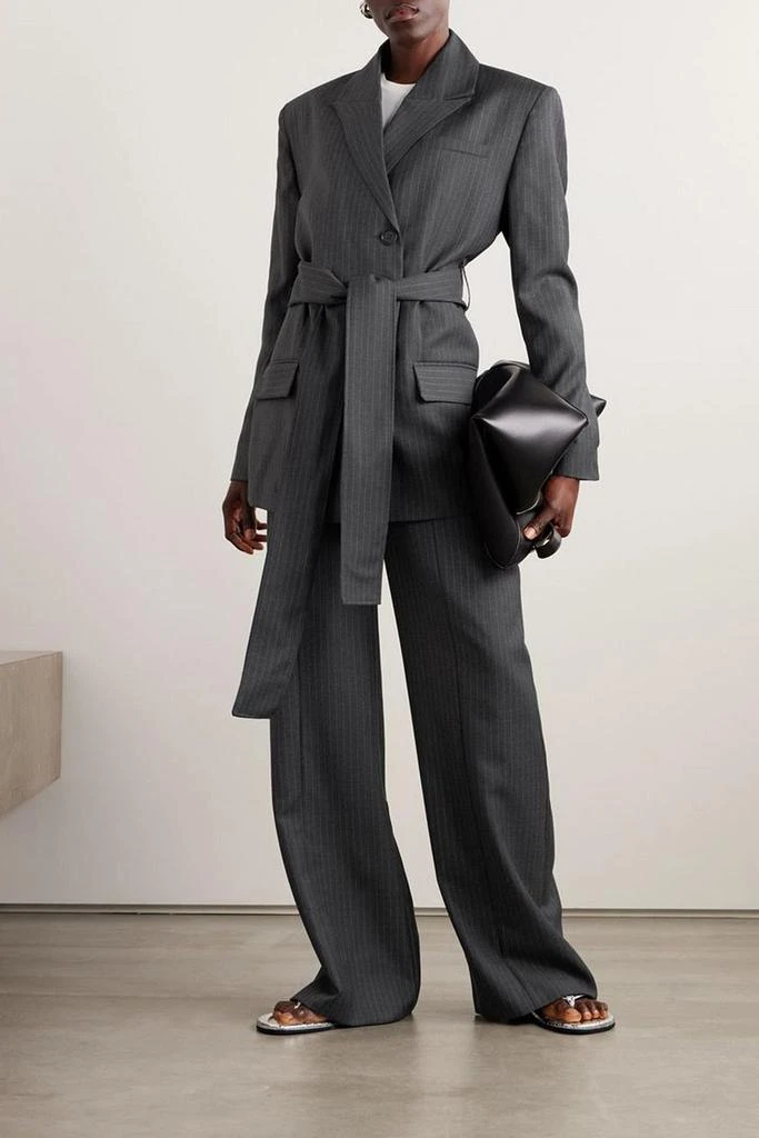 GAUGE81 Zillah belted pinstriped wool blazer 2