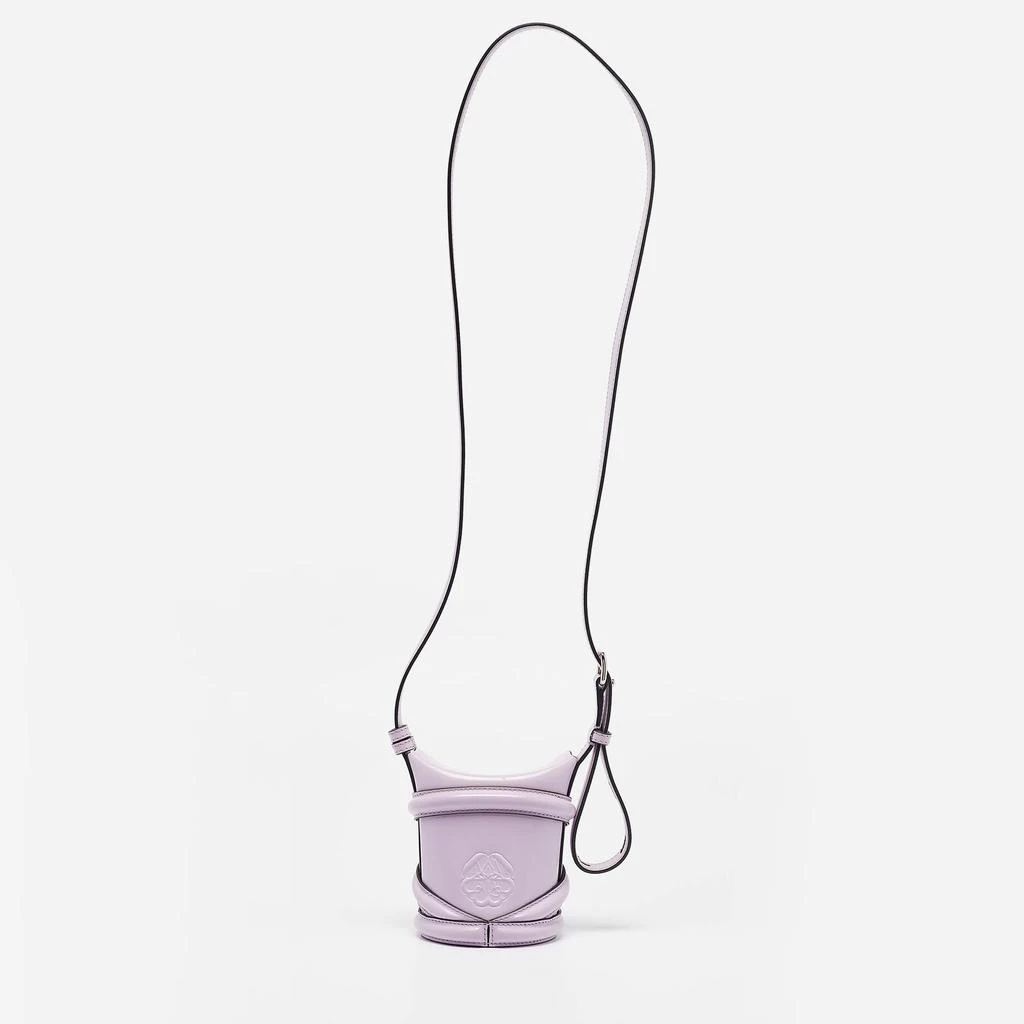 Alexander McQueen Alexander McQueen Lilac Leather Mini The Curve Bucket Bag 4