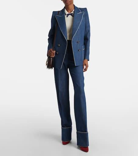 Valentino Chambray straight pants 2