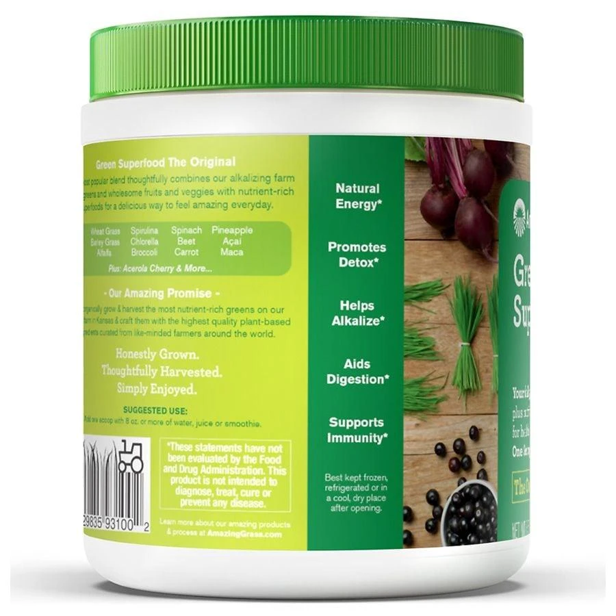 Amazing Grass Green SuperFood All Natural Drink Powder Original 2