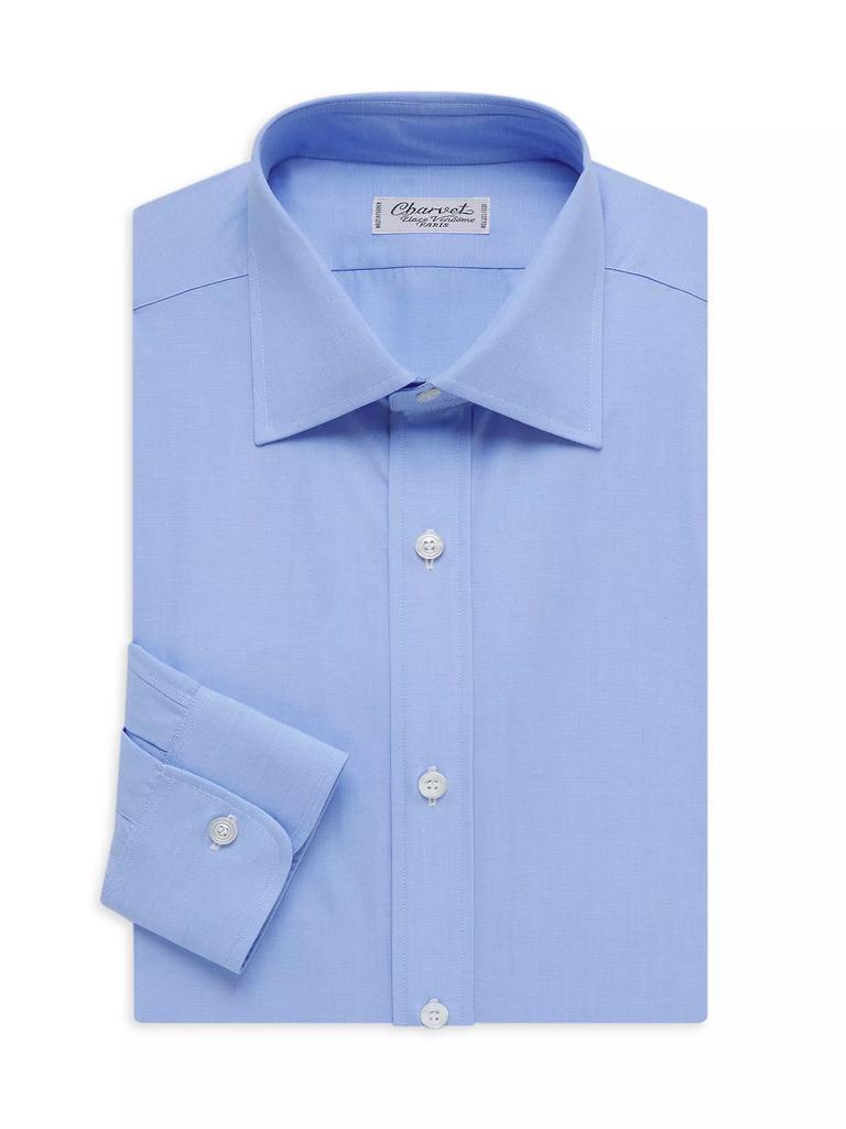 Charvet Solid Poplin Dress Shirt