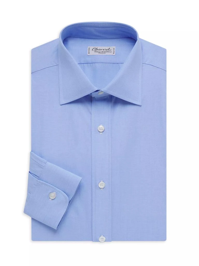 Charvet Solid Poplin Dress Shirt 1
