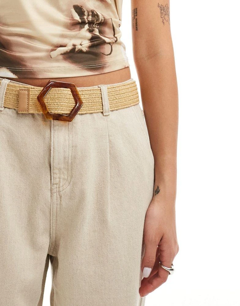 Urban Revivo Urban Revivo relaxed wide leg trousers in beige 2