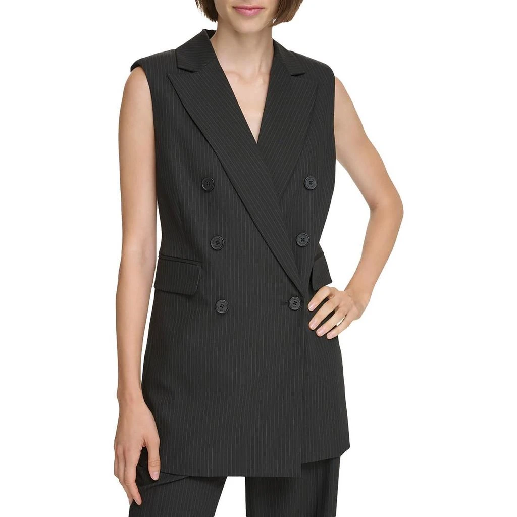 Calvin Klein Womens Double Breasted Sleeveless Suit Vest 1