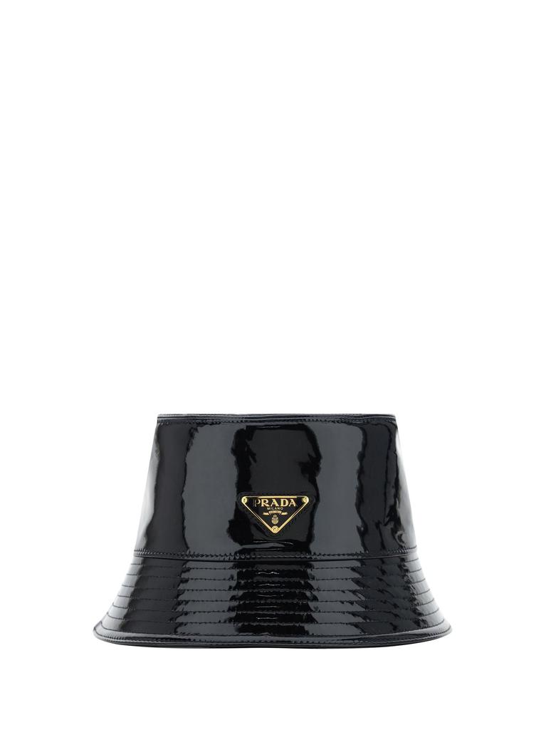 ハット Prada Naplak patent leather bucket hat Prada Naplak Patent Leather Bucket Hat - Hats - Free