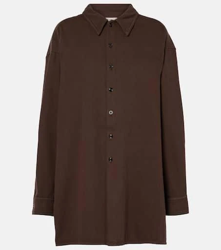 Lemaire Twisted draped denim shirt 1