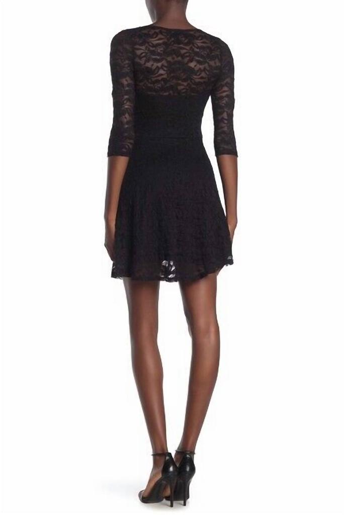 Material Girl Material Girl - Lace Fit Flare Mini Dress