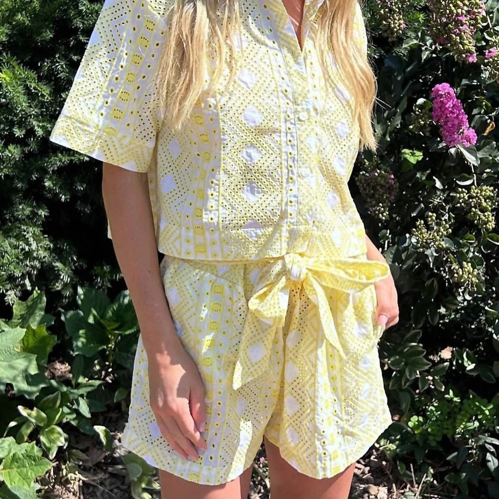 Jocelyn Jocelyn - Eyelet Shorts With Bow 1