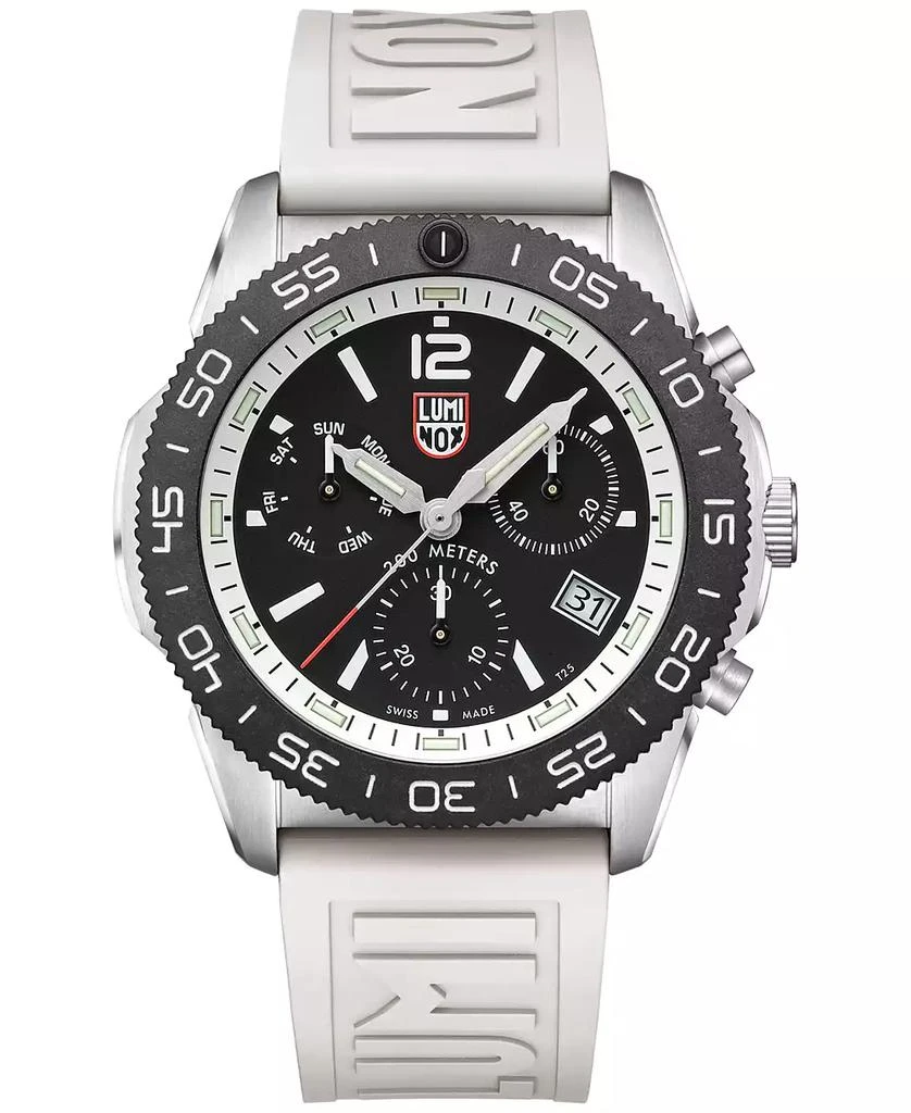 Luminox Men's Swiss Chronograph Pacific Diver White Rubber Strap Watch 44mm 1