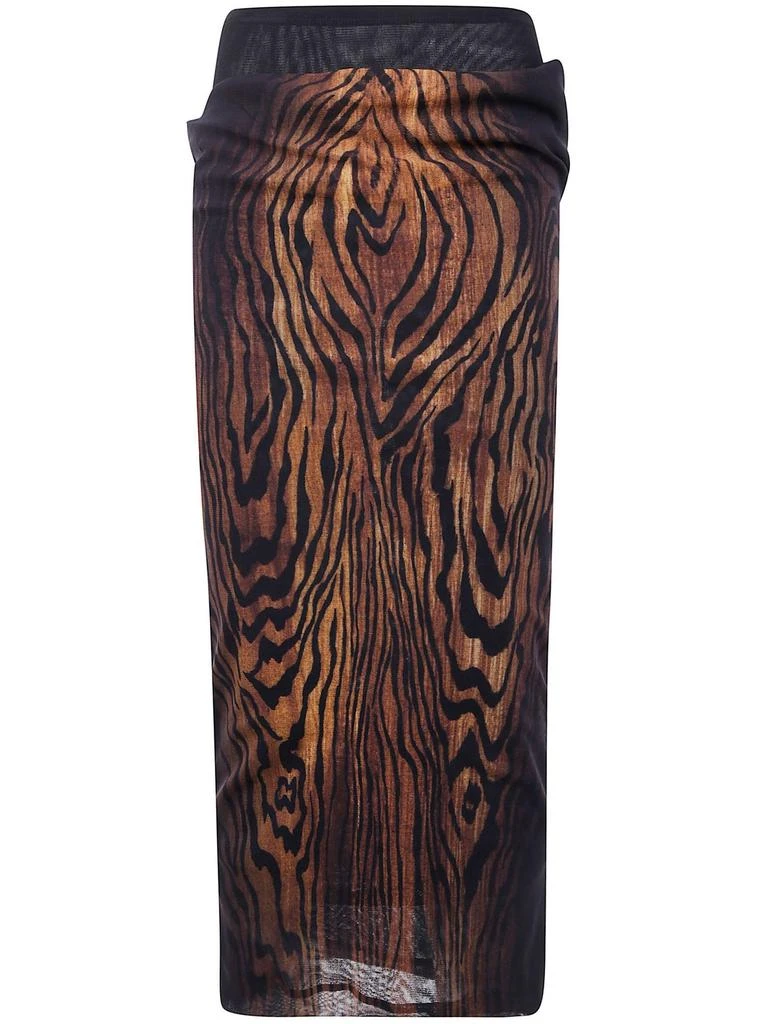 Jean Paul Gaultier Jean Paul Gaultier The Long Draped Wood Skirt 1