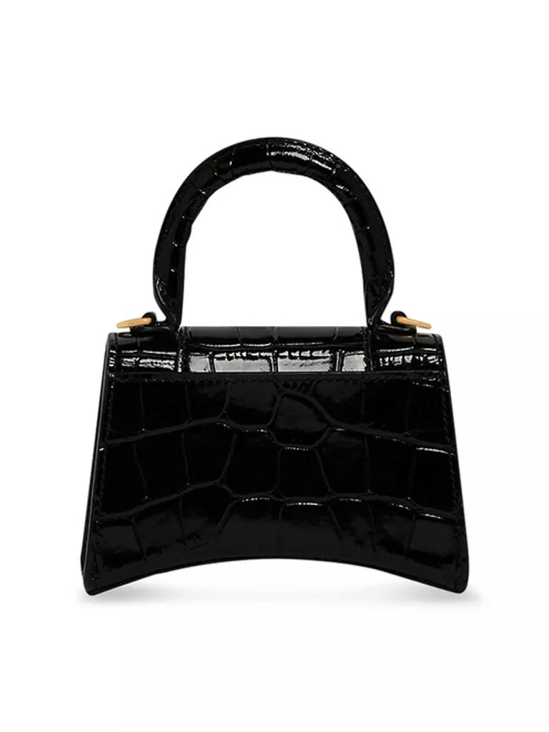 Balenciaga Hourglass Mini Handbag With Chain Crocodile Embossed 4