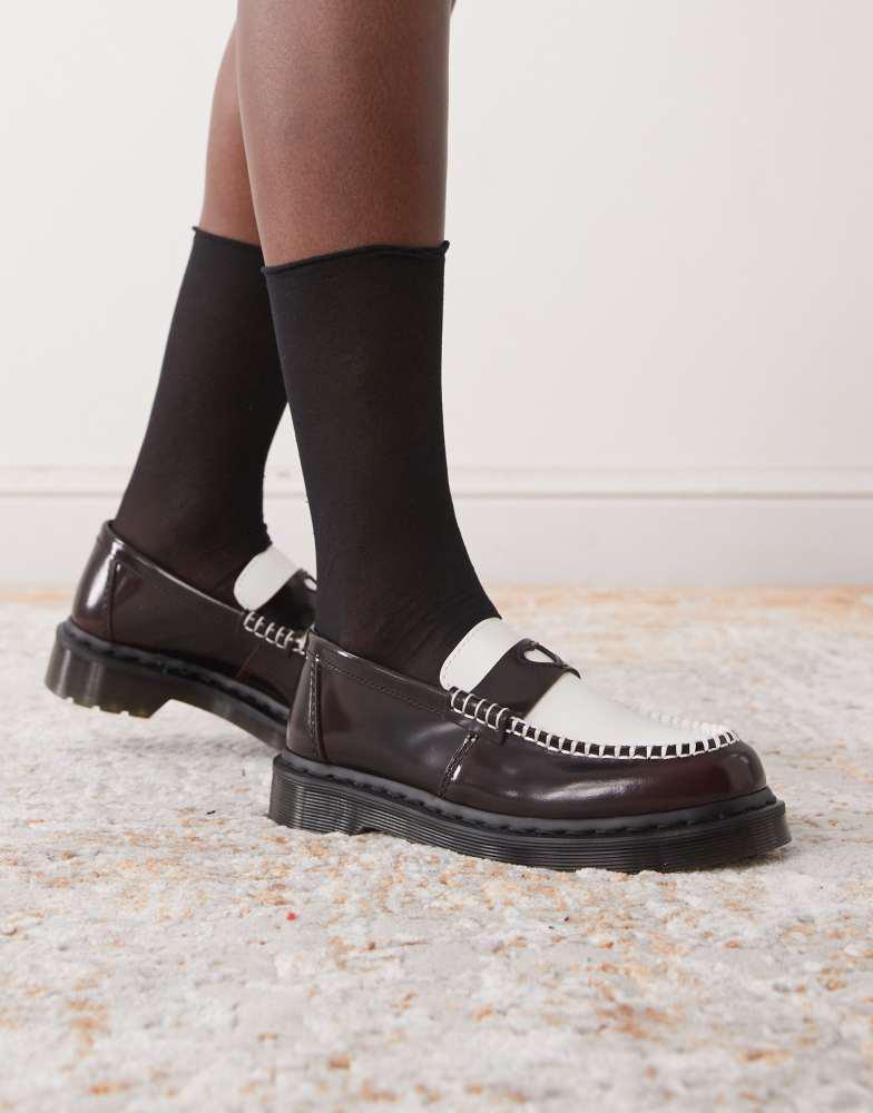 Dr. Martens Dr Martens Penton Heart loafer in cherry red and white