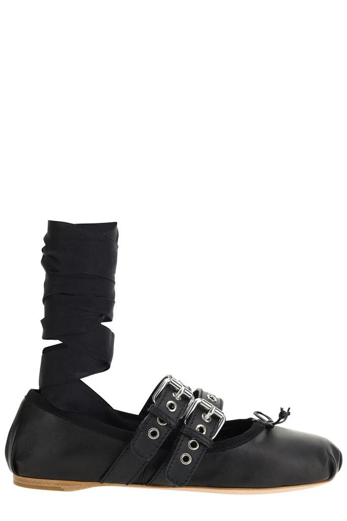 Miu Miu Miu Miu Belted Detailed Ballerina Flats 1