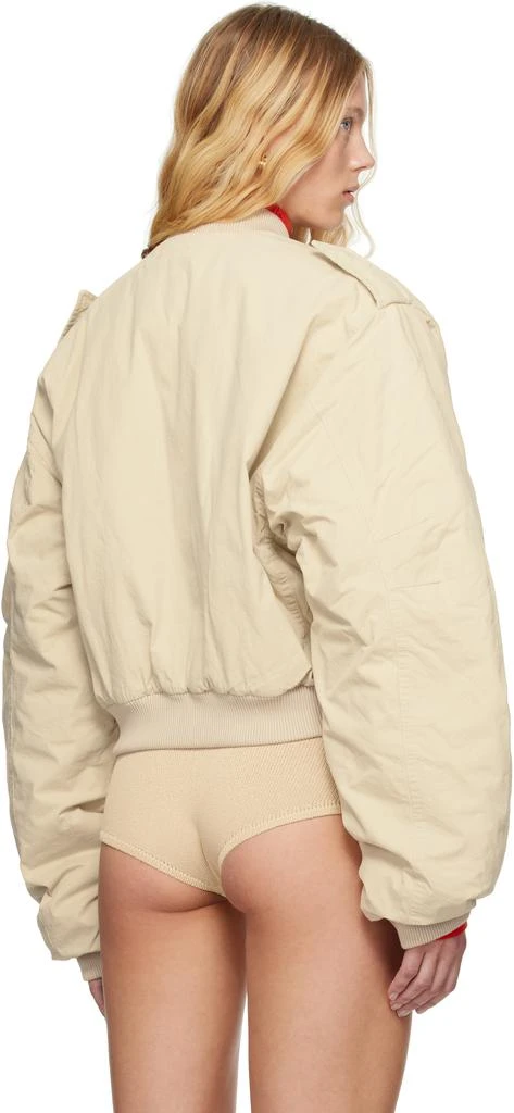 Entire Studios Beige A-4 Bomber Jacket 3