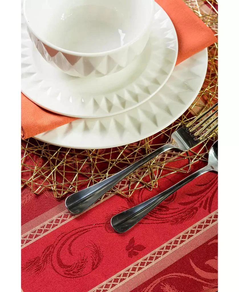 Design Imports Harvest Wheat Jacquard Tablecloth 5