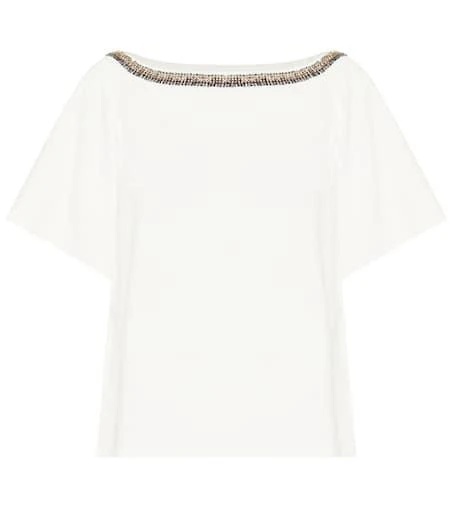 Stella McCartney Embroidered compact-knit top 1