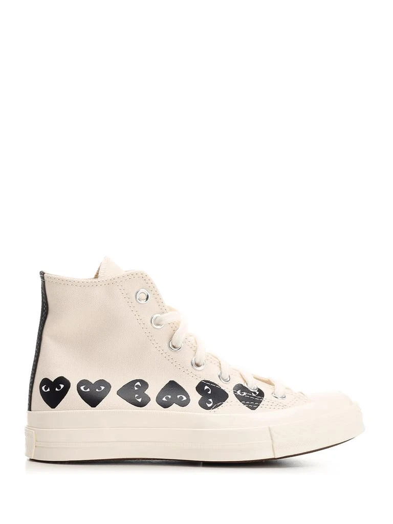 Comme des Garçons Play Ivory chuck Taylor High Top Sneakers 1