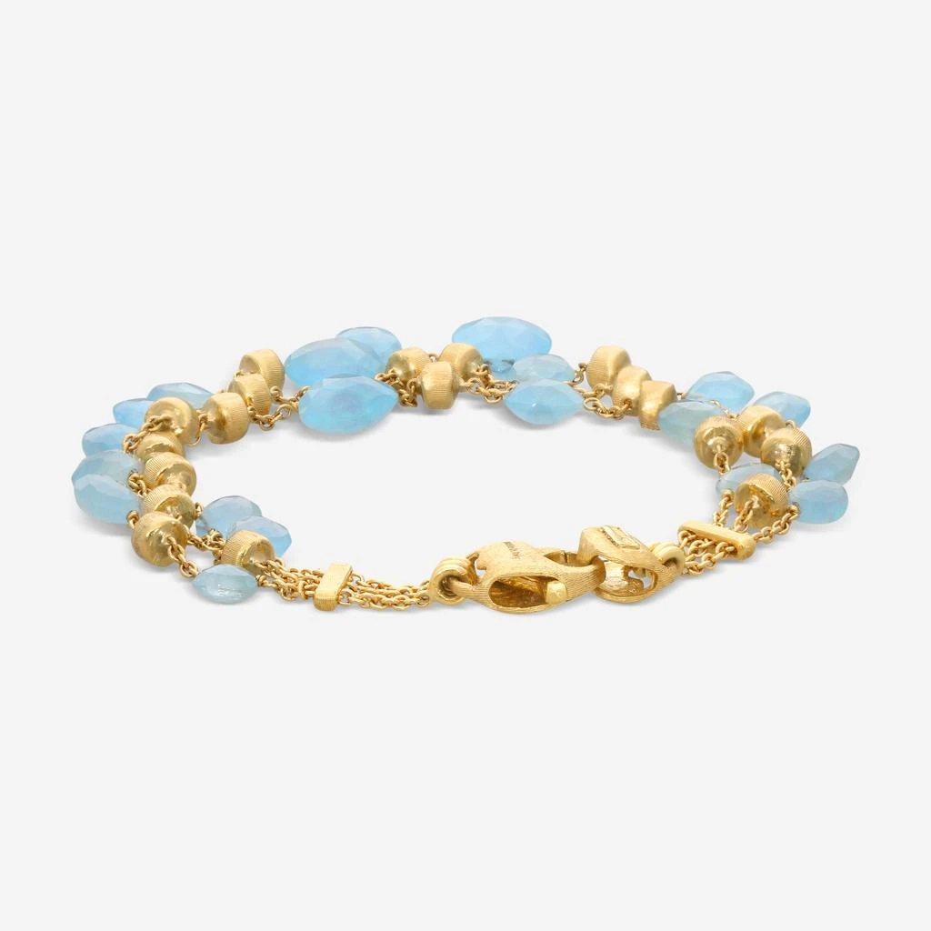 Marco Bicego Marco Bicego Paradise 18K Yellow Gold Aquamarine 3-Strand Bracelet BB2009-AQ01-Y 3
