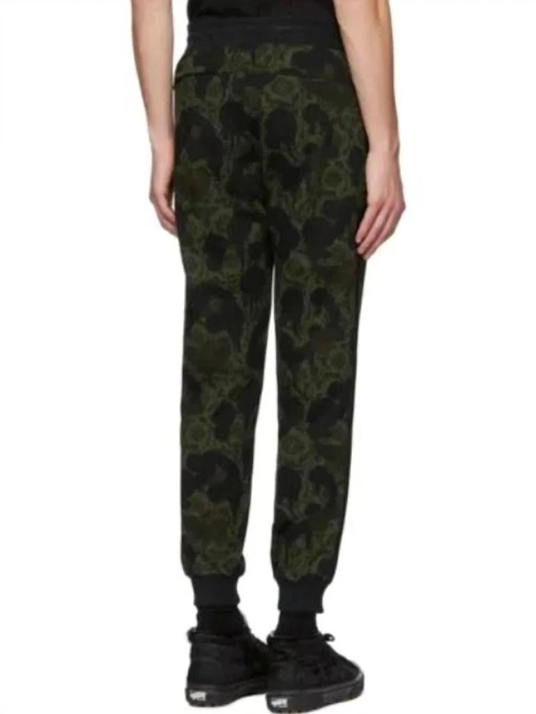 Coach Men
s Wild Beast Track Pants In Black/olive 2
