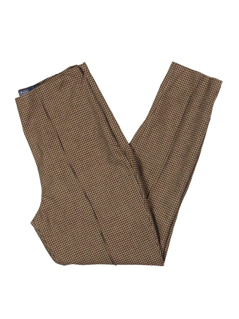 Ralph Lauren Womens High Rise Houndstooth Cropped Pants 1