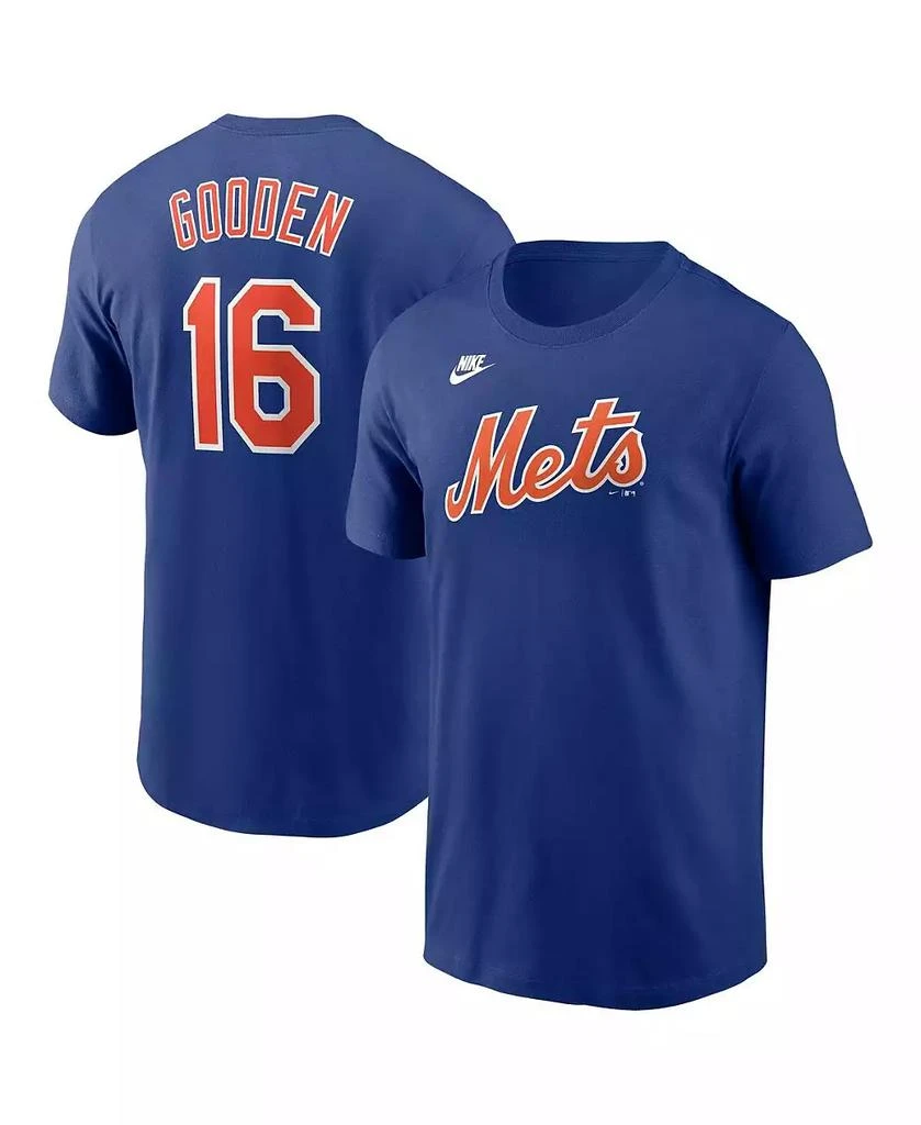 NIKE Men's Dwight Gooden Royal New York Mets Cooperstown Collection Fuse Name Number Retirement T-Shirt 1