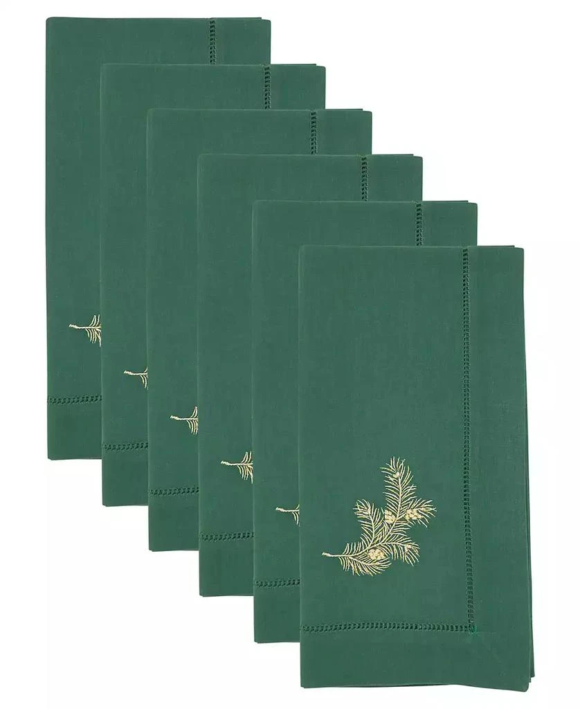 Saro Lifestyle Embr
D Pine Needle Hemstitch Napkin, Set of 6