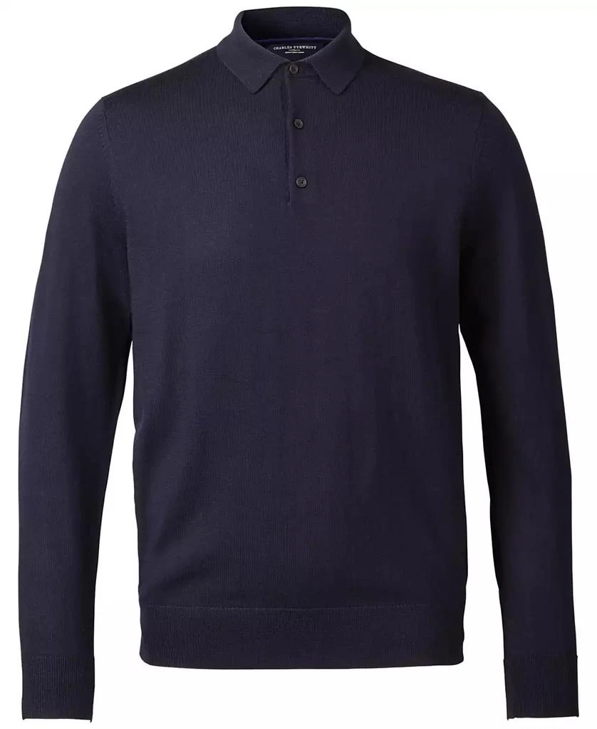 Charles Tyrwhitt Men's Merino Wool Polo Sweater 5