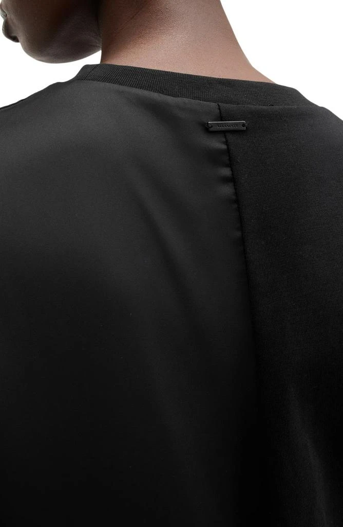 ALL SAINTS Lana Mixed Media Lace Trim T-Shirt Minidress 10