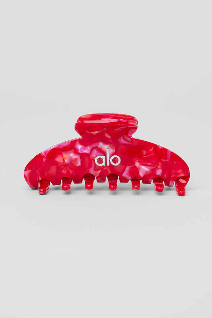 Alo 90's Claw Clip - Red Ribbon Twist