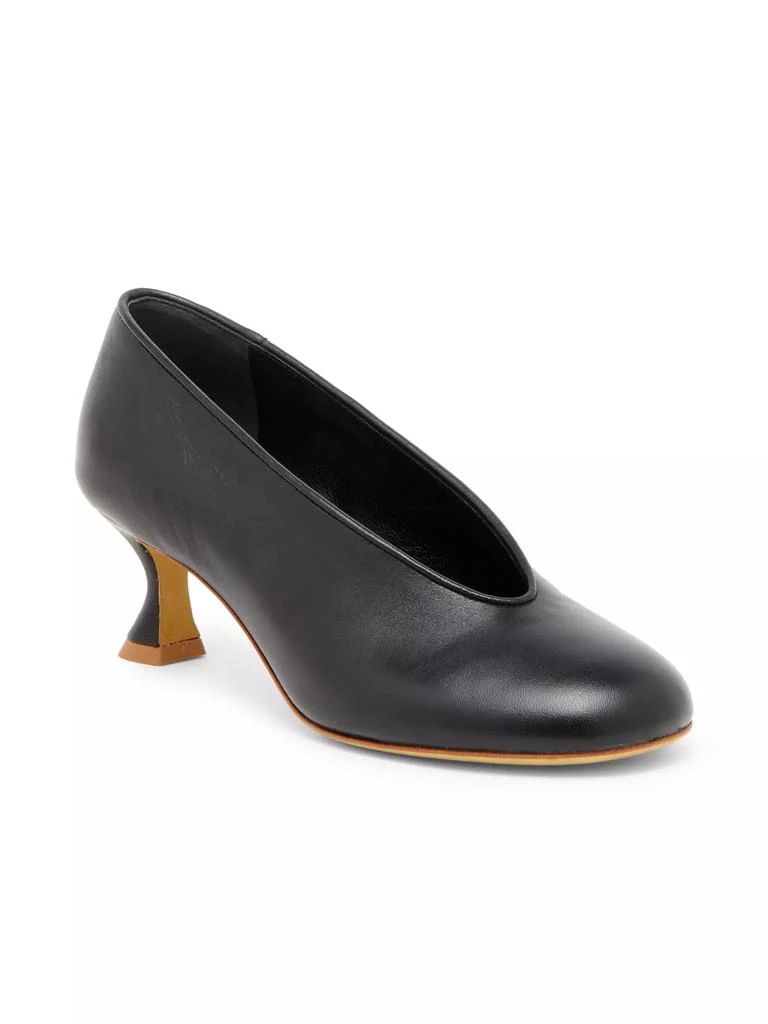 Moschino 55MM Duck-Heel Leather Pumps 2