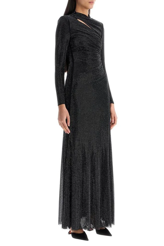 Self Portrait long mesh dress with rhinestones 2