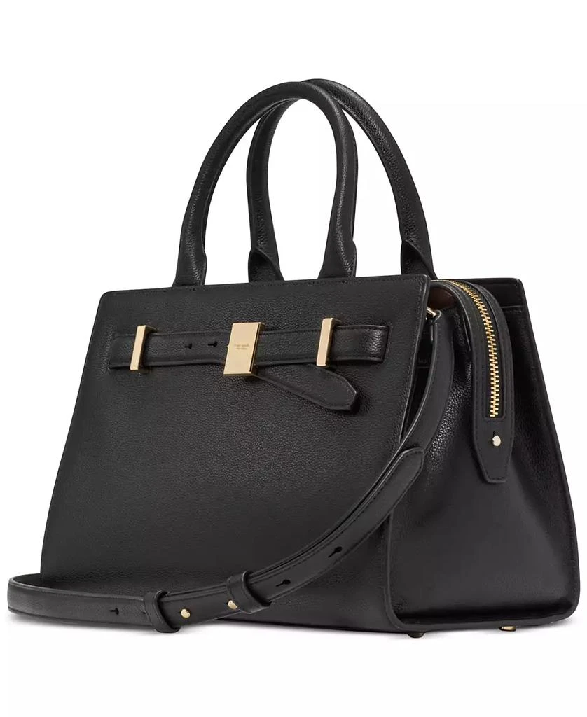 Kate Spade Deco Pebbled Leather and Suede Medium Satchel 4