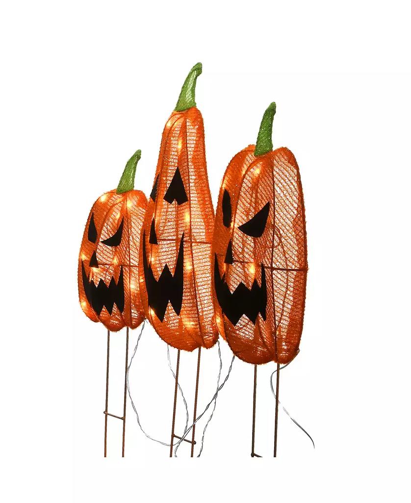 National Tree Company 26" Pre-Lit Jack-O-Lantern Garden Stakes