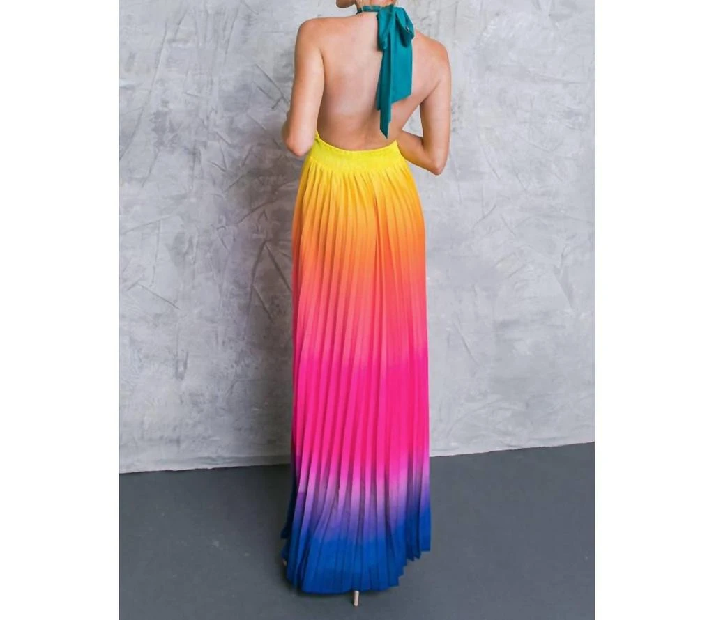 FLYING TOMATO Flying Tomato - Over The Rainbow Ombre Maxi Dress 4