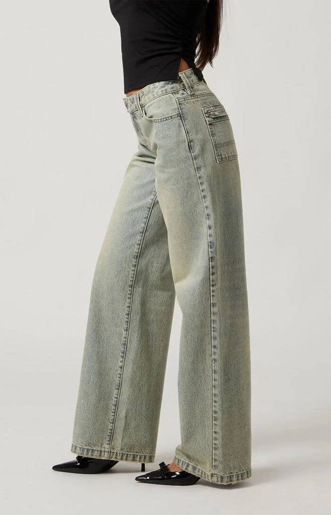 PacSun Casey Low Rise Baggy Jeans Acid Wash Tinted 3