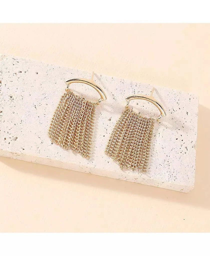 SOHI Women
s The Hanging Chain Bar Drop Earrings 3