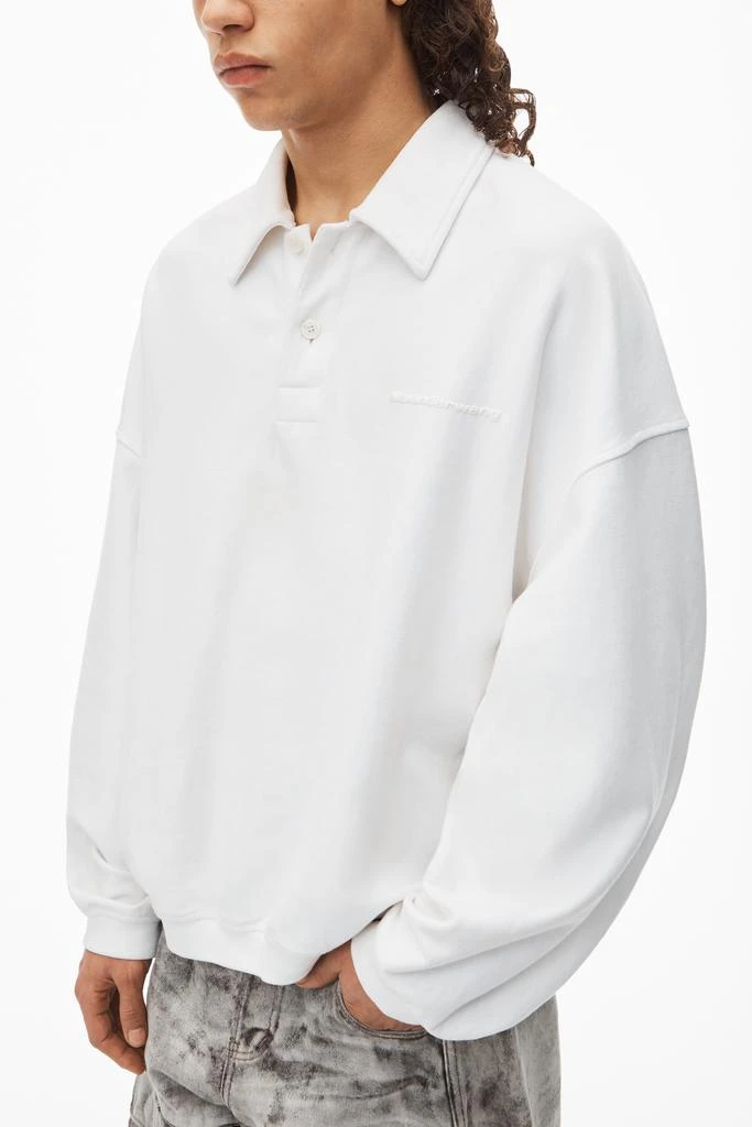Alexander Wang puffed logo oversized polo top in cotton 3