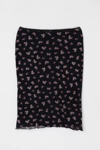 Urban Outfitters Vintage Y2k Printed Flower Midi Skirt