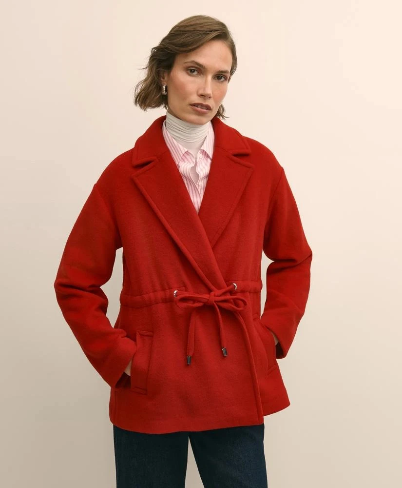 Brooks Brothers Wool Double-Faced Drawstring Waist Coat