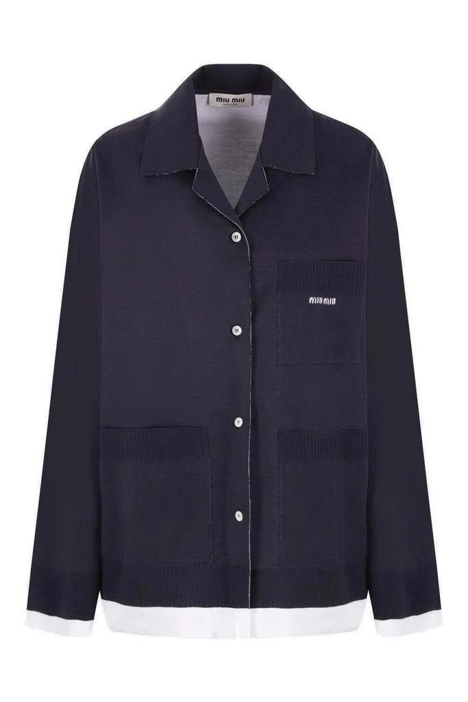 Miu Miu Miu Miu Double-Layer Button-Up Shirt 1