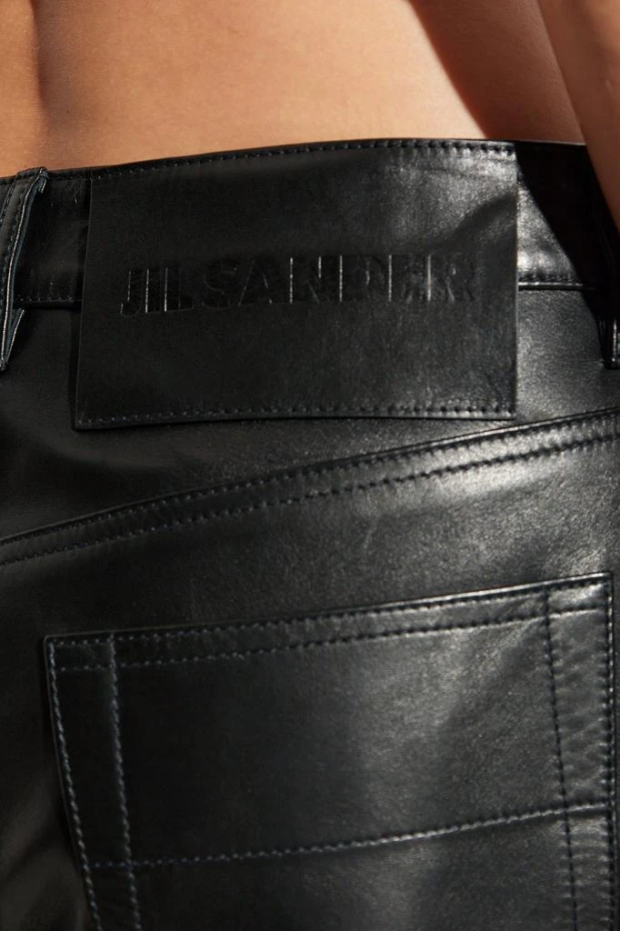 Jil Sander Jil Sander Logo Patch Leather Trousers 2