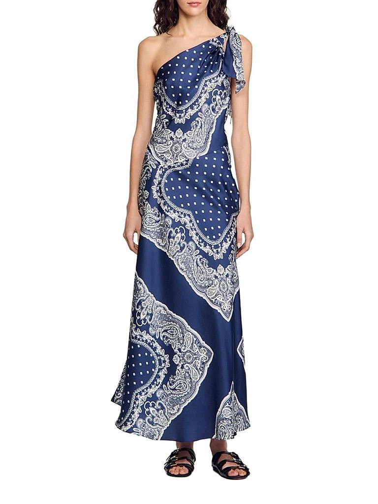 Sandro Bandana-Print Maxi Dress 6