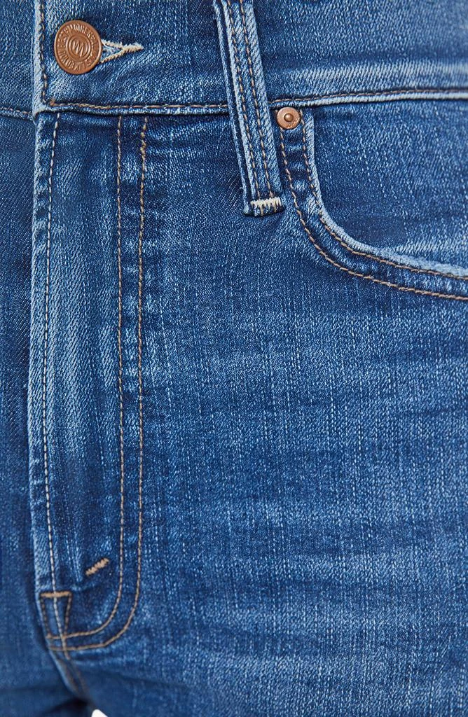 MOTHER High Waist Rider Fray Step Hem Ankle Jeans 5