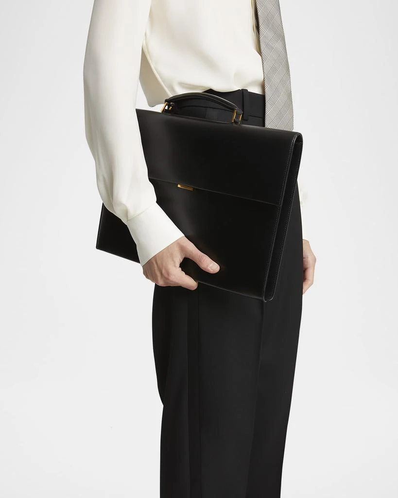 Yves Saint Laurent Men's Smooth Leather Briefcase 2