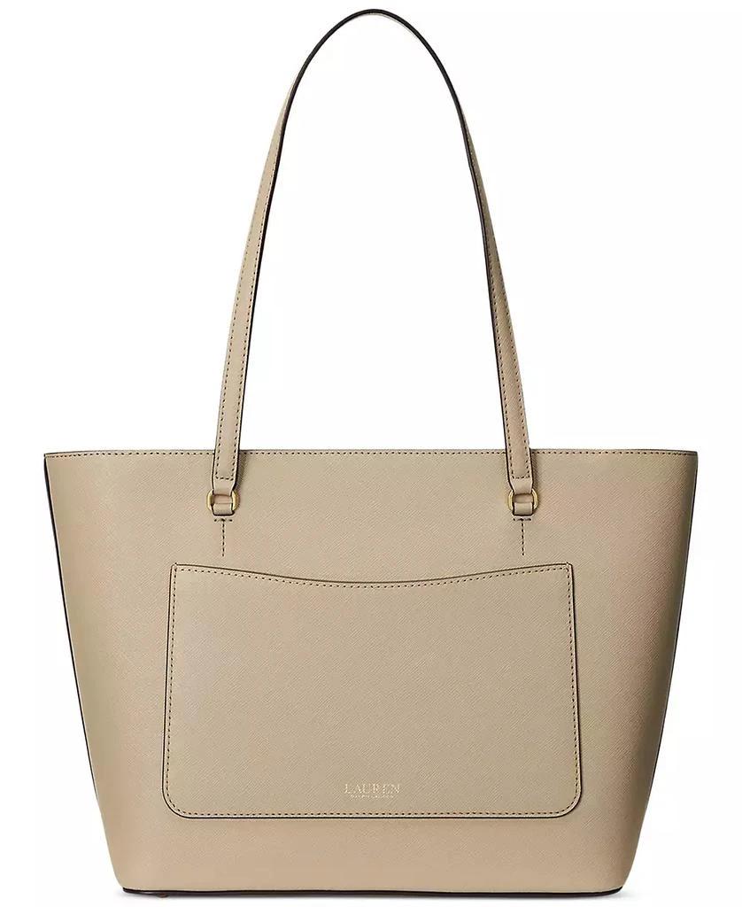 Ralph Lauren Crosshatch Leather Medium Karly Shopper Tote 4