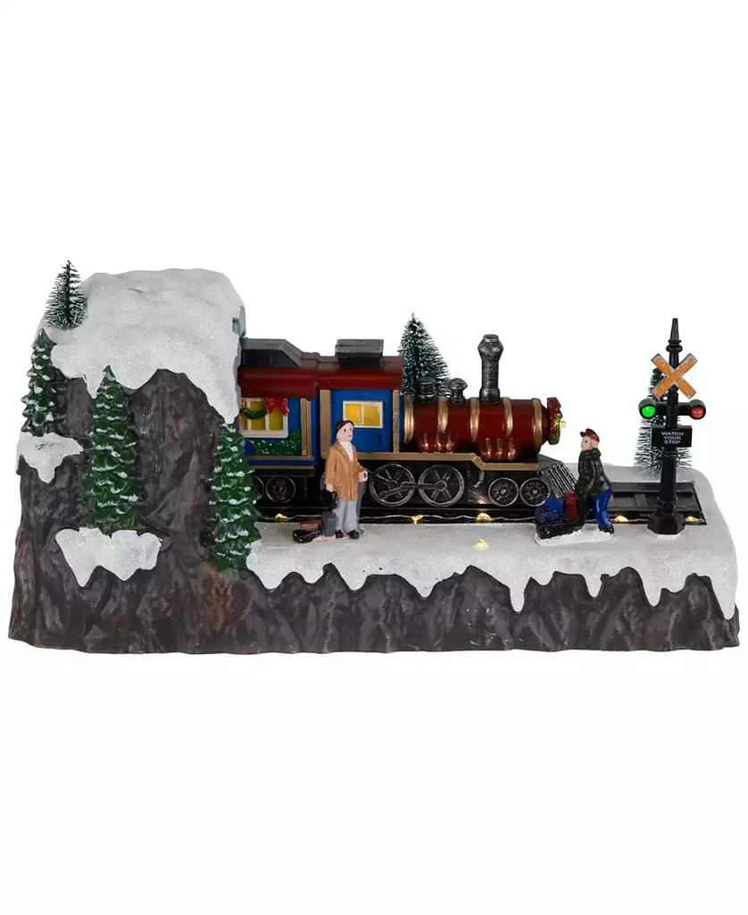 Northlight Lighted and Musical Christmas Village Train Display 20.25" 1