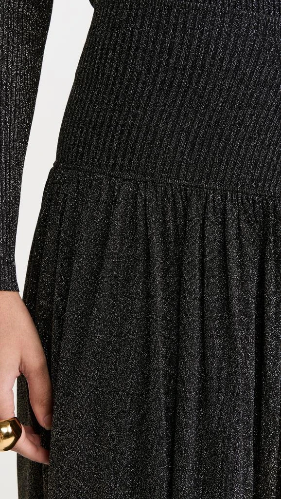 Zimmermann Crush Metallic Flare Skirt 5
