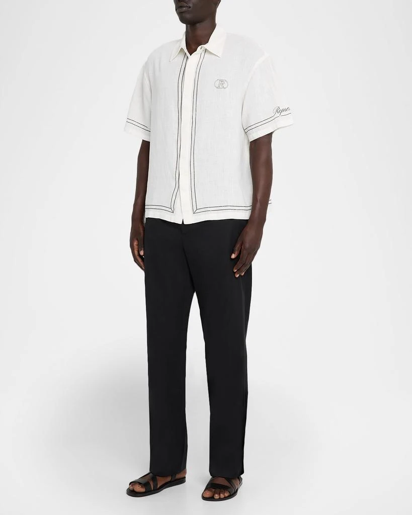 Men's Border Embroidered Initial Logo Short-Sleeve Shirt  On Sale Now with  Up to 31% Off | Discover Exclusive Deals & Savings at BeyondStyle   Authentic Represent shirts|clothing|men|Men with Limited-Time Discounts,  Free